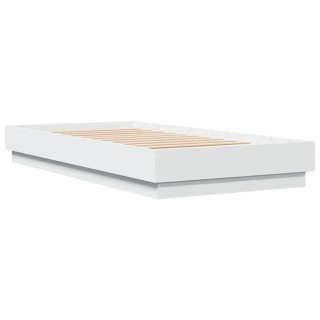  Rama łóżka, biała, 90x190 cm, materiał drewnopochodny
