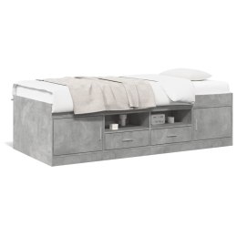  Leżanka z szufladami, szarość betonu, 75x190 cm