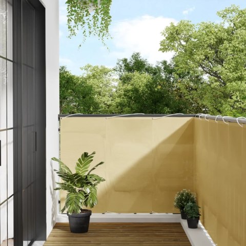  Parawan balkonowy, piaskowy, 120x400 cm, 100% poliester Oxford
