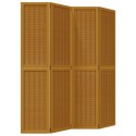  Parawan pokojowy, 4-panelowy, brązowy, lite drewno paulowni