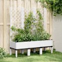  Donica ogrodowa z kratką, biała, 120x40x142 cm, PP