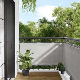  Parawan balkonowy, jasnoszary, 75x400 cm, 100% poliester Oxford