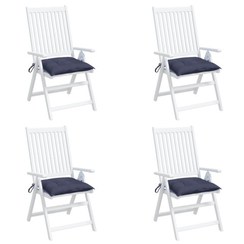  Poduszki na krzesła, 4 szt., granatowe, 50x50x7 cm, tkanina