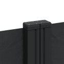 Zwijana markiza boczna na taras, czarna, 180 x 600 cm