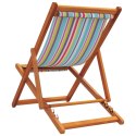 Składane krzesła plażowe, 2 szt., wielokolorowe, obite tkaniną