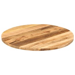  Blat stołu, Ø 90x3,8 cm, okrągły, surowe lite drewno mango