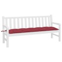  Poduszka na ławkę ogrodową, winna czerwień 180x50x7 cm, tkanina