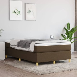  Rama łóżka, ciemnobrązowa, 120x200 cm, obita tkaniną