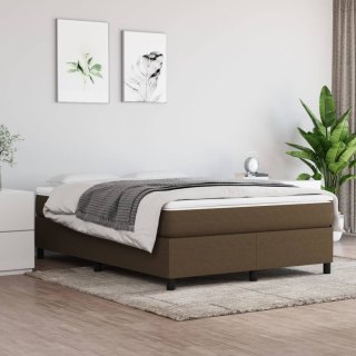  Rama łóżka, ciemnobrązowa, 140 x 200 cm, obita tkaniną