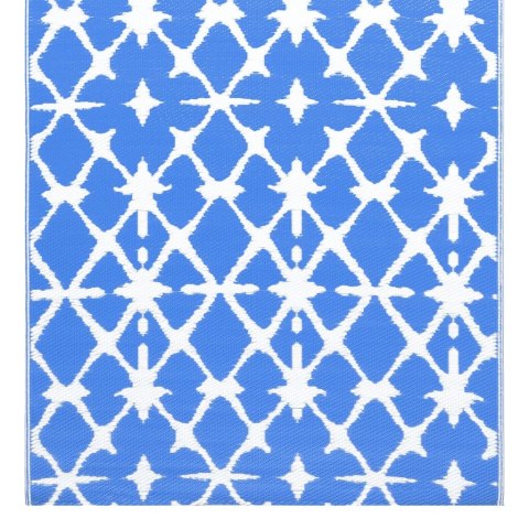  Dywan na zewnątrz, niebiesko-biały, 190x290 cm, PP