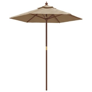  Parasol ogrodowy na drewnianym słupku, taupe, 196x231 cm