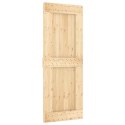  Drzwi przesuwne z osprzętem, 80x210 cm, lite drewno sosnowe