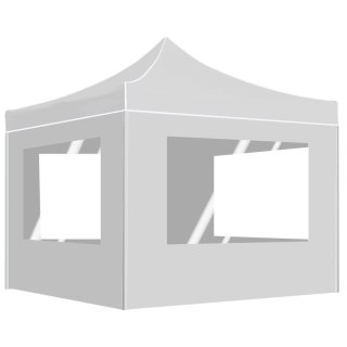  Namiot imprezowy ze ściankami, aluminium, 2x2 m, biały
