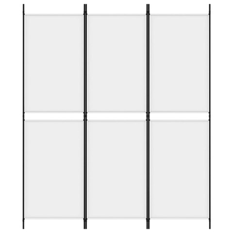 Parawan 3-panelowy, biały, 150 x 180 cm, tkanina