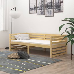  Łóżko dzienne z materacem, 90x200 cm, lite drewno sosnowe
