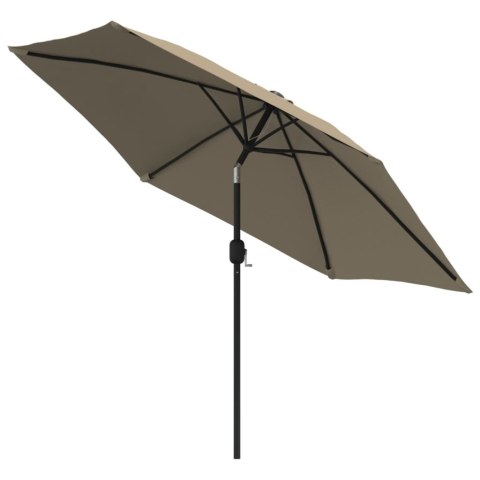  Parasol ogrodowy na metalowym słupku, 300 cm, kolor taupe