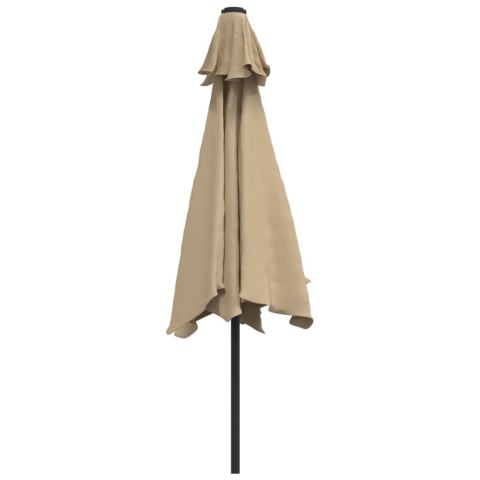  Parasol ogrodowy na metalowym słupku, 300 cm, kolor taupe