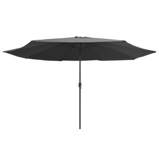  Parasol ogrodowy na metalowym słupku, 400 cm, antracytowy