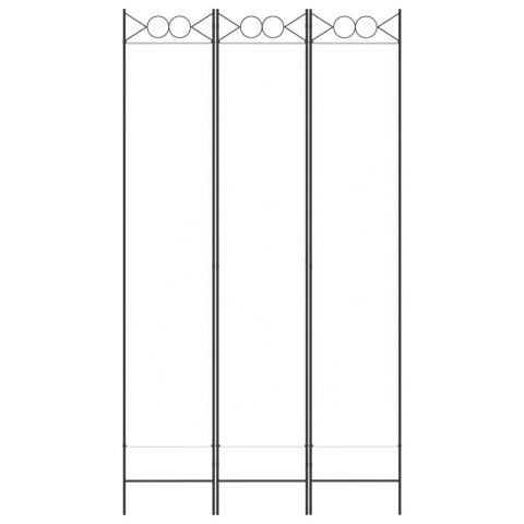  Parawan 3-panelowy, biały, 120x220 cm, tkanina