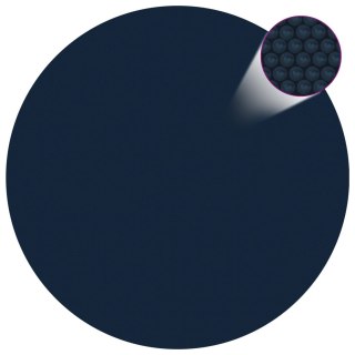  Pływająca folia solarna z PE na basen, 488 cm, czarno-niebieska