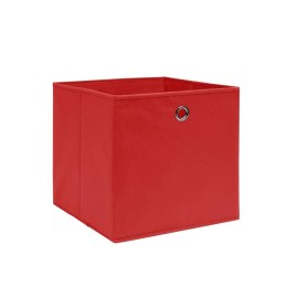  Pudełka z włókniny, 4 szt., 28x28x28 cm, czerwone