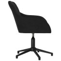  Obrotowe krzesło biurowe, czarne, tapicerowane aksamitem