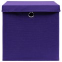  Pudełka z pokrywami, 4 szt., 28x28x28 cm, fioletowe