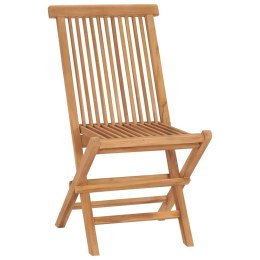  Składane krzesła ogrodowe, 6 szt., lite drewno tekowe