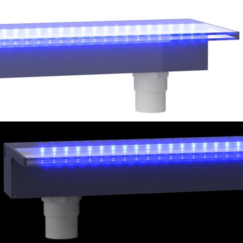  Wylewka do wodospadu z oświetleniem RGB LED, akrylowa, 108 cm