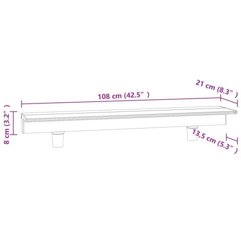  Wylewka do wodospadu z oświetleniem RGB LED, akrylowa, 108 cm