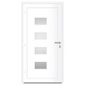  Drzwi wejściowe, antracytowe, 100x200 cm, aluminium i PVC
