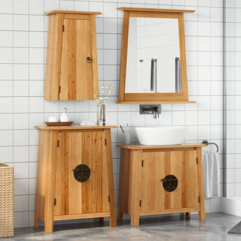  4-cz. zestaw mebli łazienkowych, lite drewno sosnowe