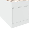  Łóżko dzienne z szufladami, białe, 90x200 cm