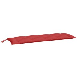  Poduszka na ławkę ogrodową, czerwona, 150x50x7 cm, tkanina