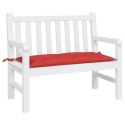  Poduszka na ławkę ogrodową, czerwona, 100x50x7 cm, tkanina