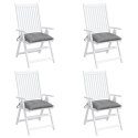  Poduszki na krzesła, 4 szt., szare, 50x50x7 cm, tkanina