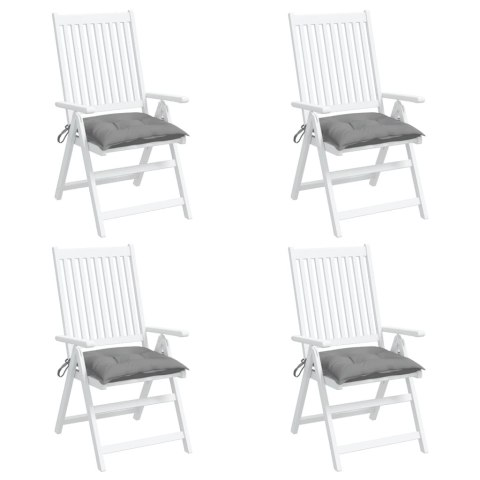  Poduszki na krzesła, 4 szt., szare, 50x50x7 cm, tkanina