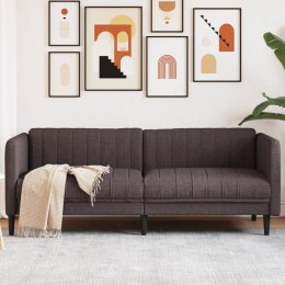  Sofa 3-osobowa, ciemnobrązowa, tapicerowana tkaniną