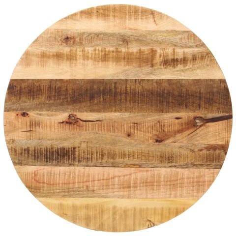  Blat stołu, Ø 90x2,5 cm, okrągły, surowe lite drewno mango