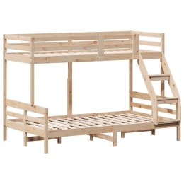  Łóżko piętrowe, 90x200/120x200 cm, lite drewno sosnowe