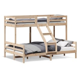  Łóżko piętrowe, 90x200/140x200 cm, lite drewno sosnowe