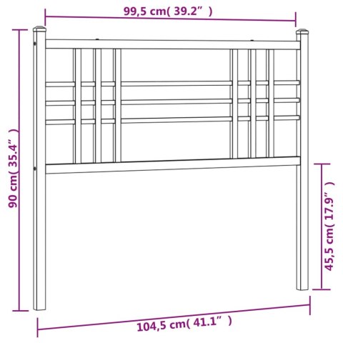  Metalowe wezgłowie, białe, 100 cm