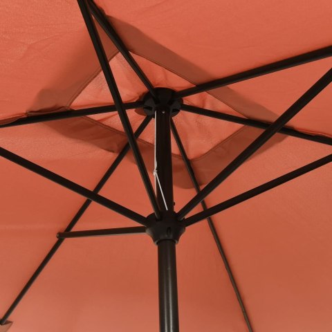  Parasol ogrodowy na metalowym słupku, 300 x 200 cm, terakotowy