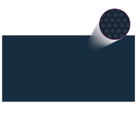  Pływająca folia solarna z PE, 732x366 cm, czarno-niebieska