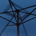  Parasol ogrodowy na metalowym słupku, 300x200 cm, lazurowy