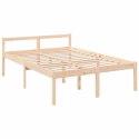  Łóżko dla seniora, rama z wezgłowiem, podwójne, lite drewno