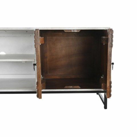 MebleTV DKD Home Decor 180 x 40 x 60 cm Czarny Metal Biały Drewno mango