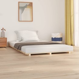 VidaXL Rama łóżka, 140 x 190 cm, lite drewno sosnowe