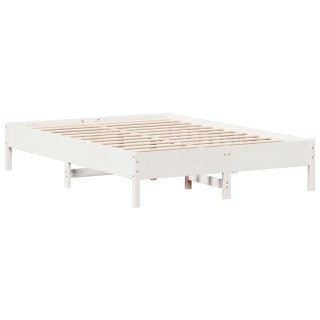  Rama łóżka, biała, 160 x 200 cm, lite drewno sosnowe