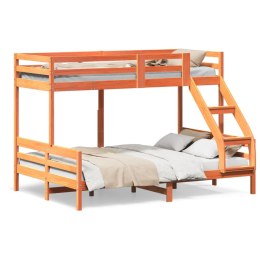  Łóżko piętrowe, 90x200/140x200 cm, woskowy brąz, drewno sosnowe